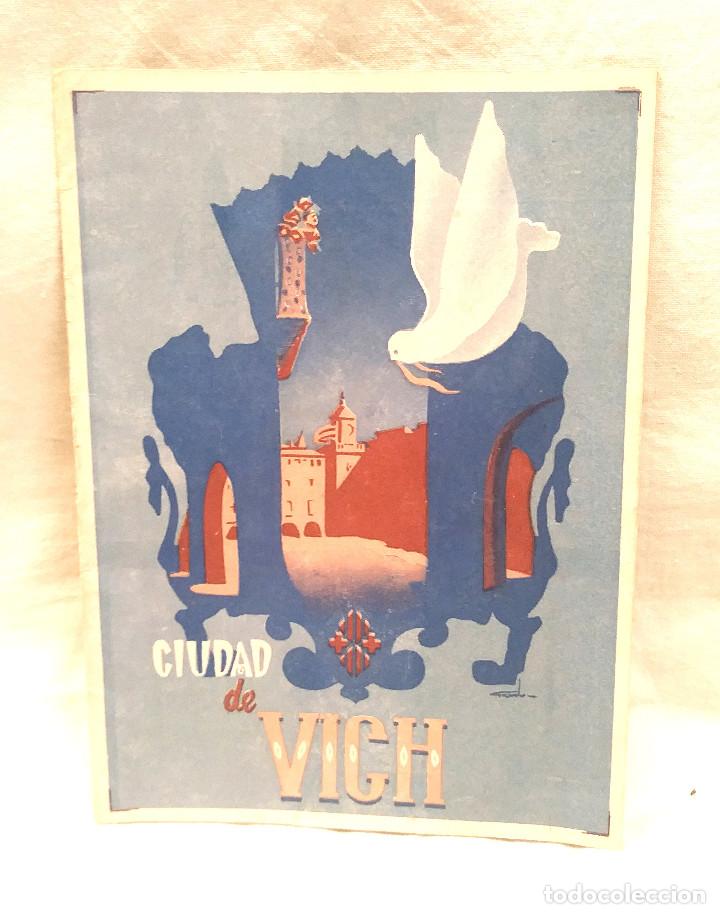 Coleccionismo: Fiesta Mayor Vich a&ntilde;o 1943 Programa de Festejos - Foto 1
