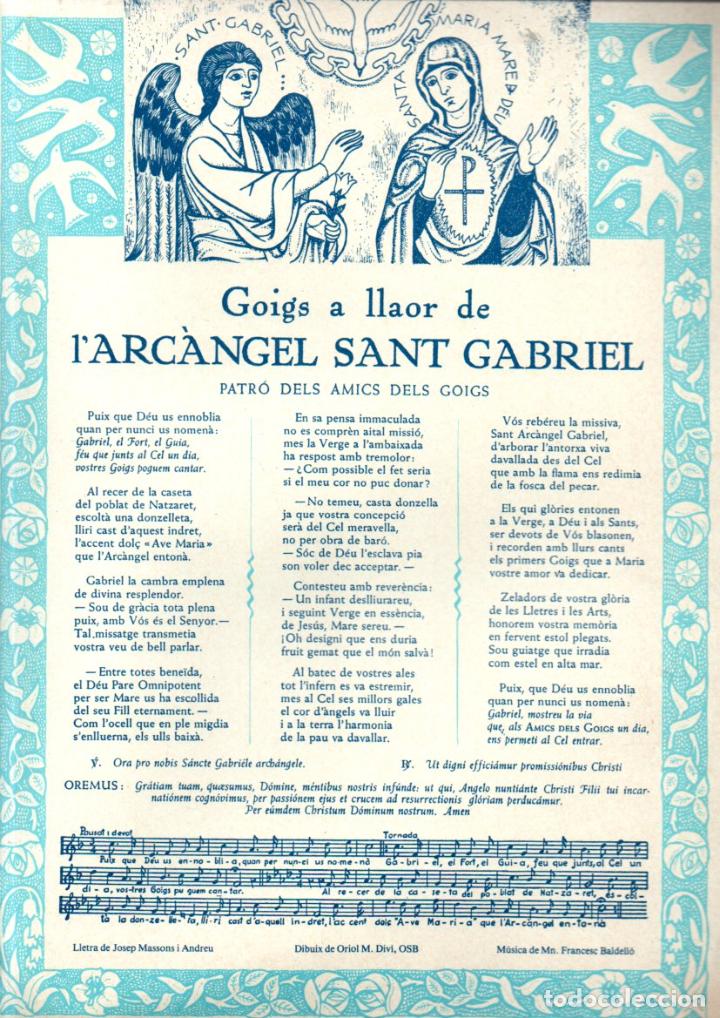 Collectionnisme: GOIGS A LLAOR DE L'ARC&Agrave;NGEL SANT GABRIEL (TARRAGONA, 1988)