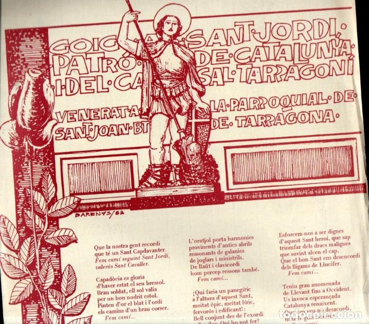 Collezionismo: GOIGS DE SANT JORDI DEL CASAL TARRAGON&Iacute;