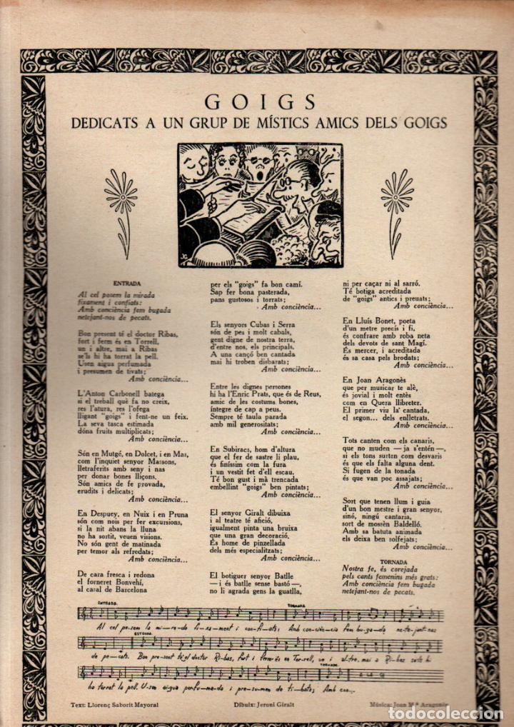 Collezionismo: GOIGS DEDICATS A UN GRUP DE M&Iacute;STICS (1957)