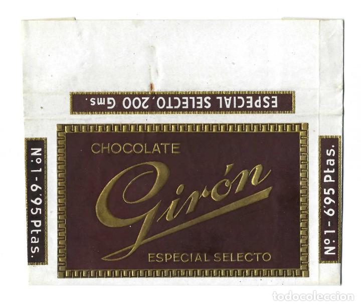 Coleccionismo: ENVOLTORIO TROQUELADO- CHOCOLATE GIR&Oacute;N. ESPECIAL SELECTO. CACAO GUINEA ESPA&Ntilde;OLA. ALICANTE