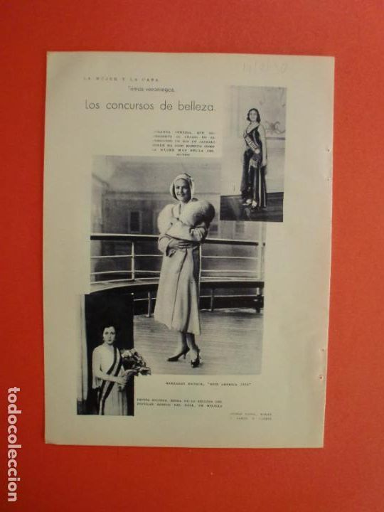 Sammelleidenschaft Papier: YOLANDA PEREIRA MISS BRASIL Y MISS MUNDO - PEPITA SALINAS DE MELILLA - MARGARET EKDAHL - 14/9/1930