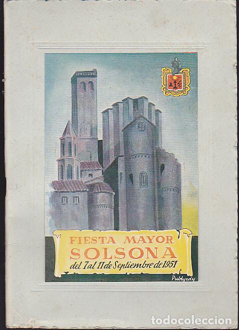 Coleccionismo: PROGRAMA FIESTA MAYOR SOLSONA 1951 - Foto 1