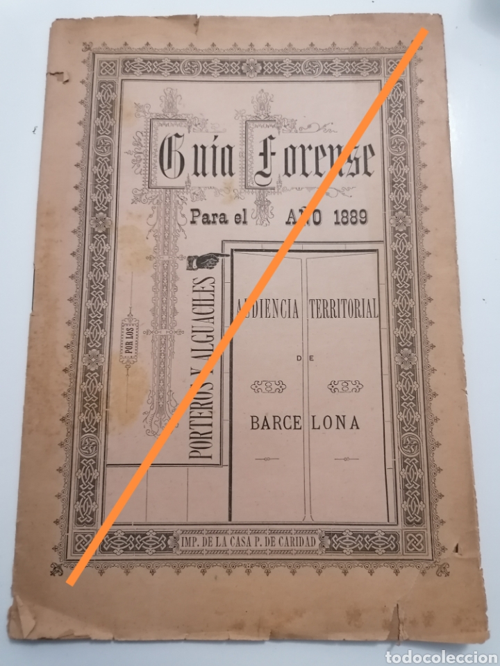 Coleccionismo: BARCELONA. AUDIENCIA TERRITORIAL. GU&Iacute;A FORENSE A&Ntilde;O 1889.