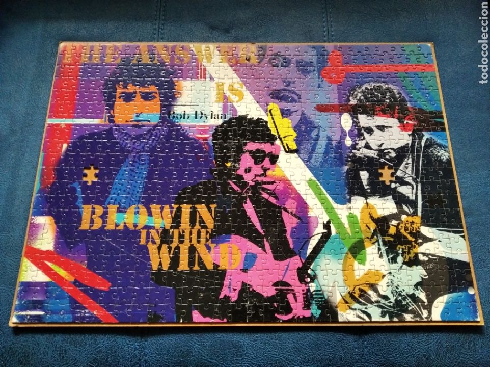 Coleccionismo: Puzzle pegado de Bob Dylan - Foto 2