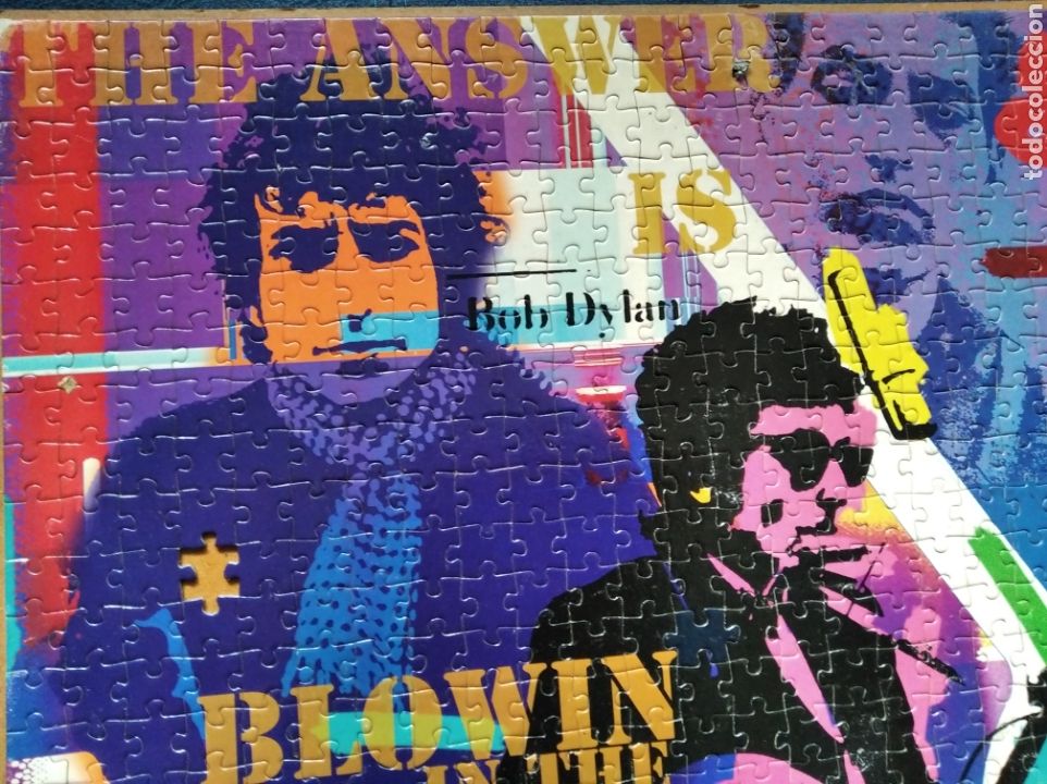 Coleccionismo: Puzzle pegado de Bob Dylan - Foto 5