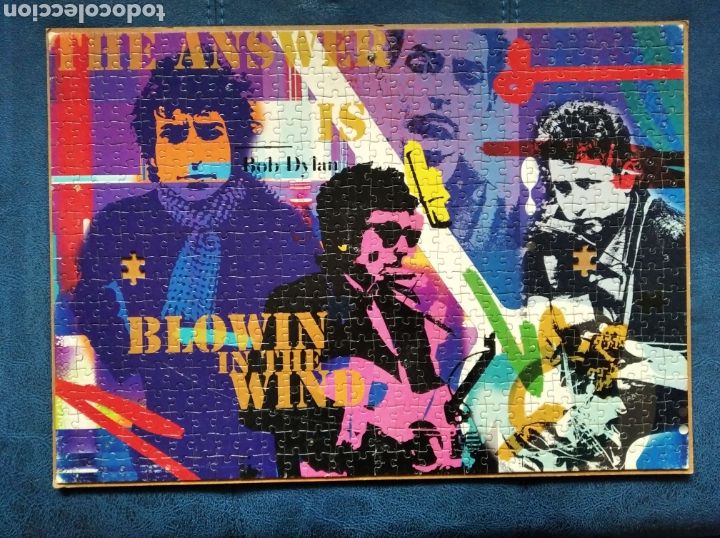 Coleccionismo: Puzzle pegado de Bob Dylan - Foto 1