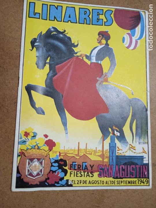 Coleccionismo: PROGRAMA DE FIESTAS DE LINARES. FERIA DE SAN AGUST&Iacute;N. 1949. 10 PP