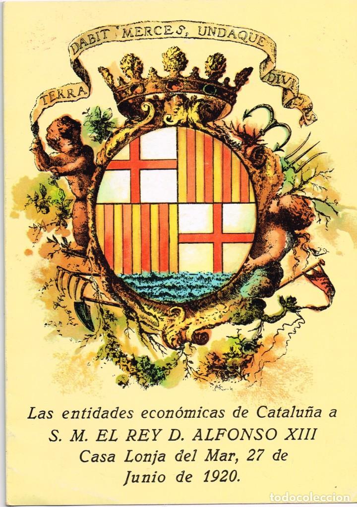 Colecionismo: 1980 ca. N&ordm;5 - Serie Minutas C&eacute;lebres - J. Caban&eacute; Entidades Catalu&ntilde;a a S. M. EL REY D. ALFONSO XIII