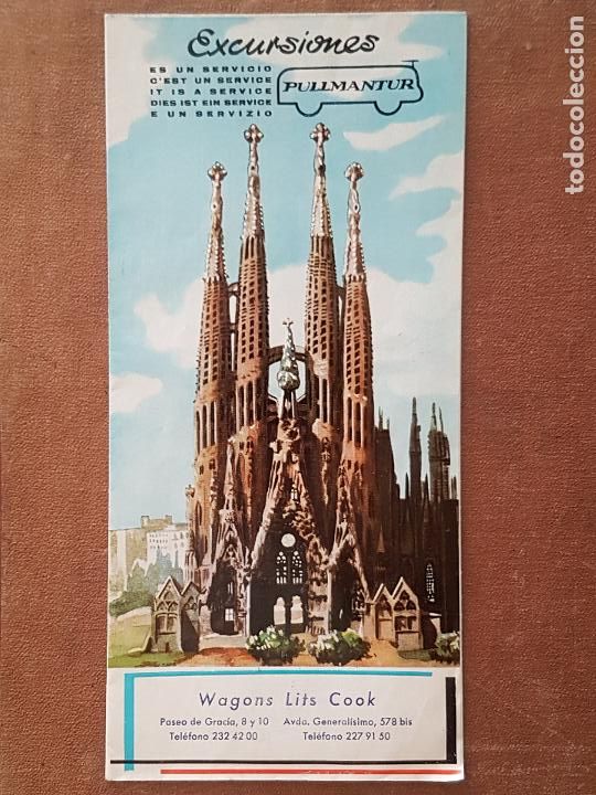 Collecting paper: BARCELONA EXCURSIONES PULLMANTUR FOLLETO TURISTICO CON MAPA URBANO