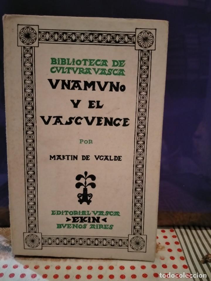 Coleccionismo: MART&Iacute;N DE UGALDE. UNAMUNO Y EL VASCUENCE .EDITORIAL VASCA EKIN