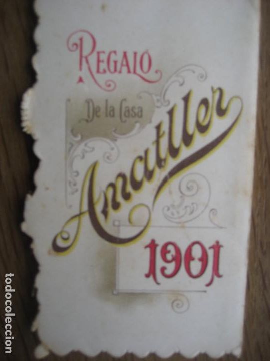 Coleccionismo: Chocolate Amatller. 1901. Barcelona. Tapas del almanaque - Foto 2