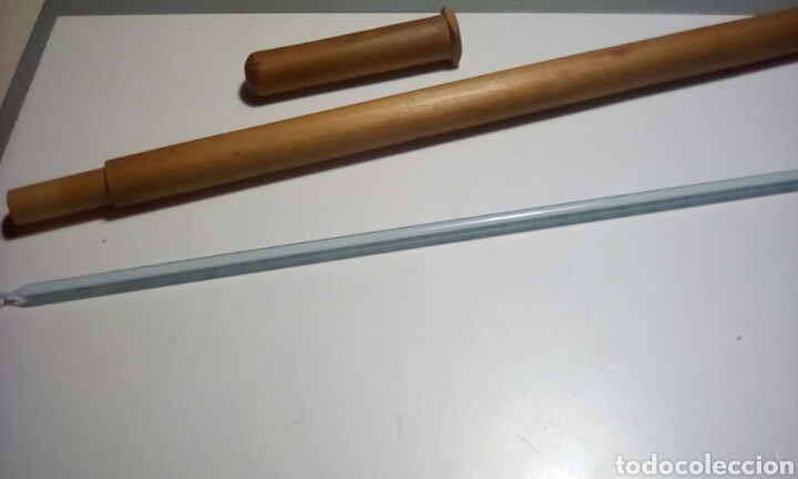 Coleccionismo: Termometro laboratorio con estuche de madera.. - Foto 2