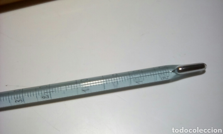 Coleccionismo: Termometro laboratorio con estuche de madera.. - Foto 3