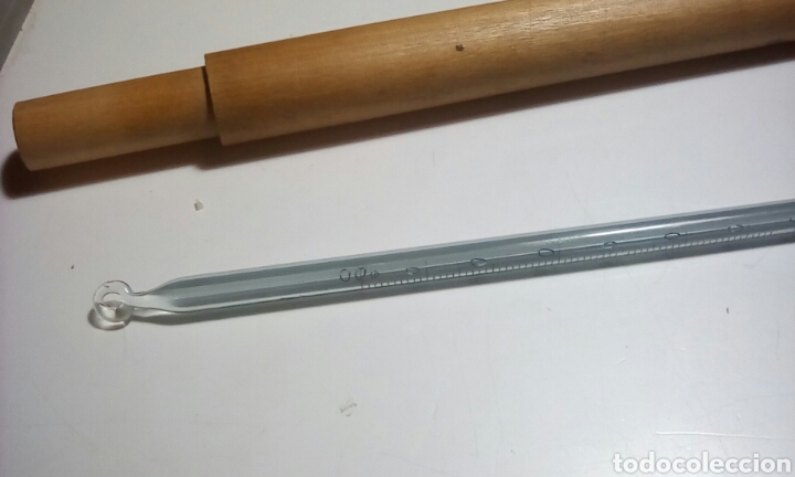 Coleccionismo: Termometro laboratorio con estuche de madera.. - Foto 4
