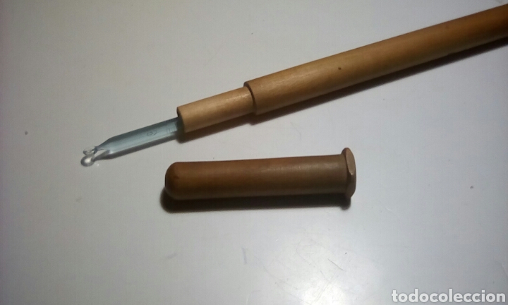 Coleccionismo: Termometro laboratorio con estuche de madera.. - Foto 1