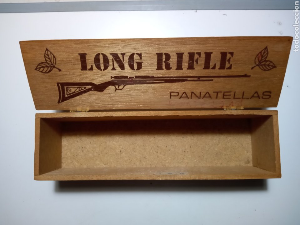 Coleccionismo: Caja madera ,Panatellas.Long Rifle - Foto 3 - 302909728