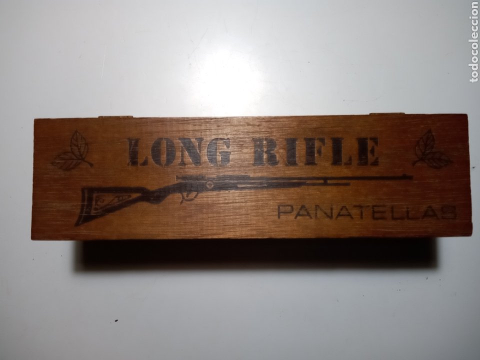Coleccionismo: Caja madera ,Panatellas.Long Rifle - Foto 1 - 302909728