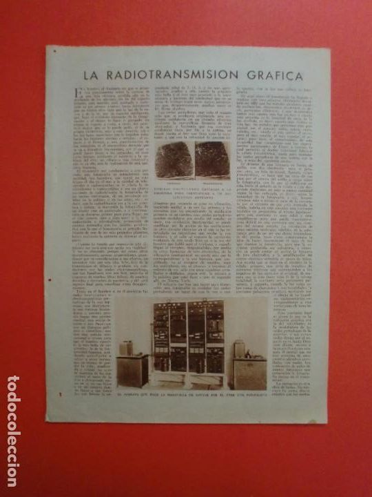 Coleccionismo: LA RADIOTRANSMISION GRAFICA - JABON HENO DE PRAVIA - 24/5/1930