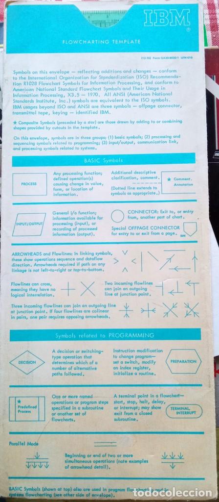 Coleccionismo: IBM Flowcharting Template - Foto 1