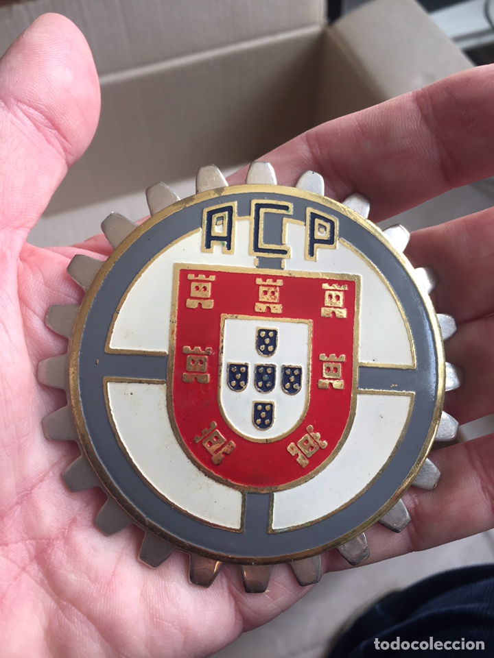 Collezionismo: Insignia de parrilla de coche antiguo ACP portugal