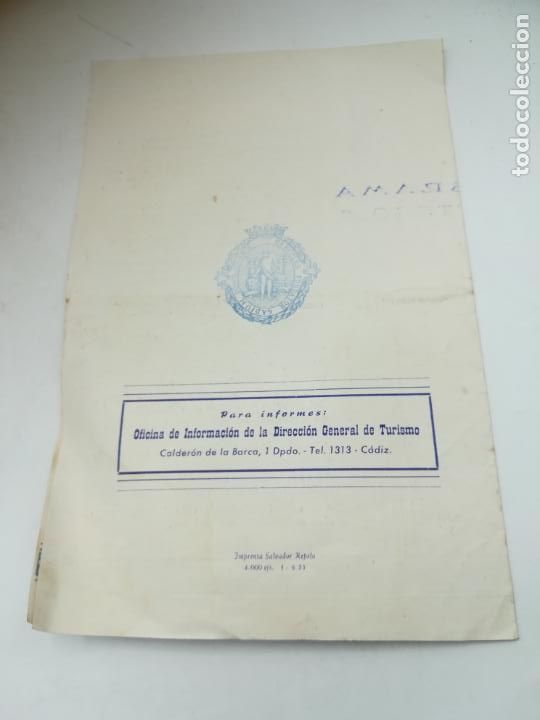 Coleccionismo: CADIZ. CORPUS CHRISTI 1955. PROGRAMA DE FESTEJOS. VER INTERIOR - Foto 4