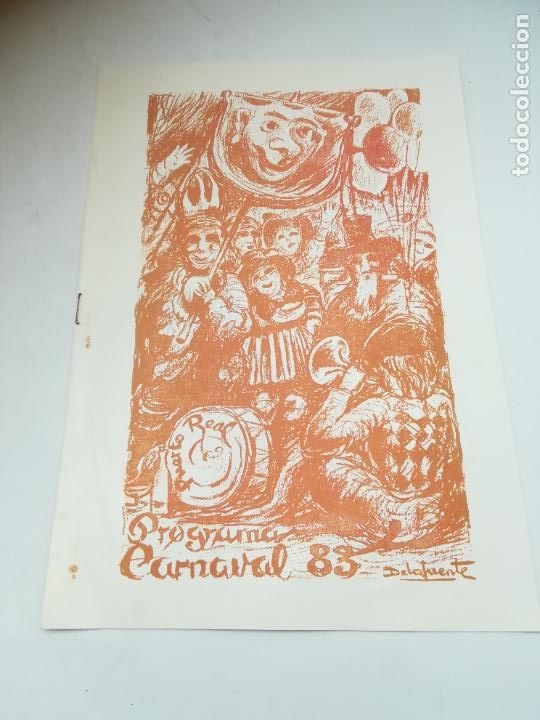 Coleccionismo: PROGRAMA. CARNAVAL CADIZ. 1983. CONTIENE SALUDO DE ALCALDE Y BASES CONCURSO DISFRACES