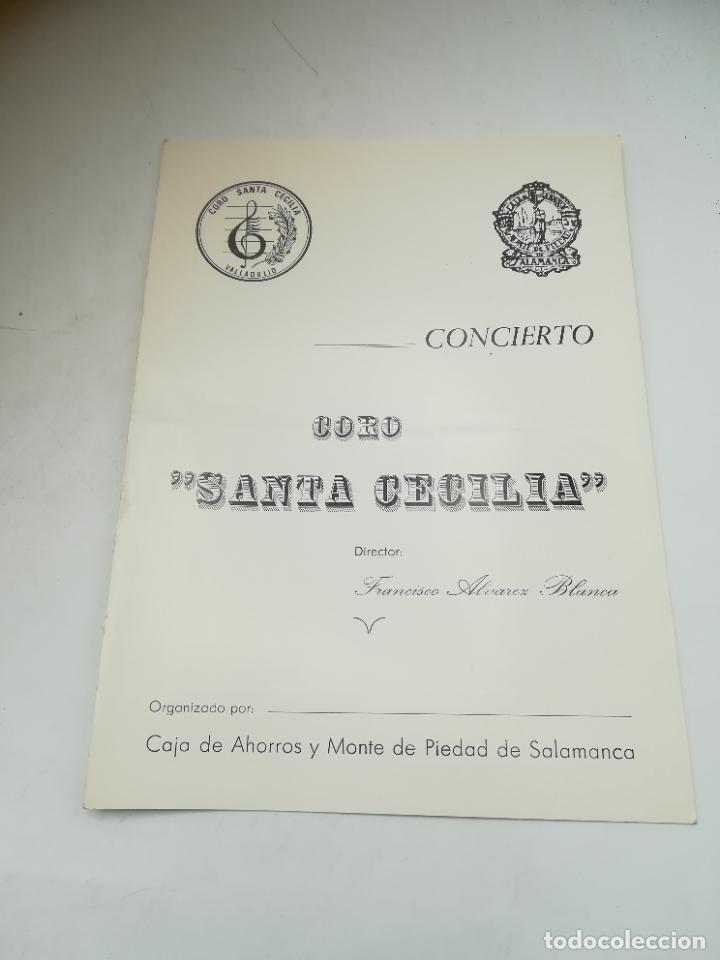 Coleccionismo: PROGRAMA. CONCIERTO CORO SANTA CECILIA. VALLADOLID. 1984. VER