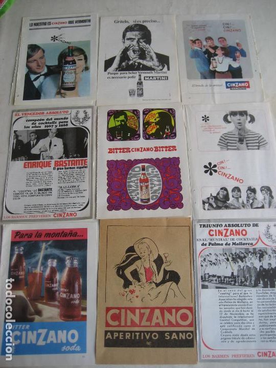 Coleccionismo: Cinzano. 9 hojas de publicidad. - Foto 1
