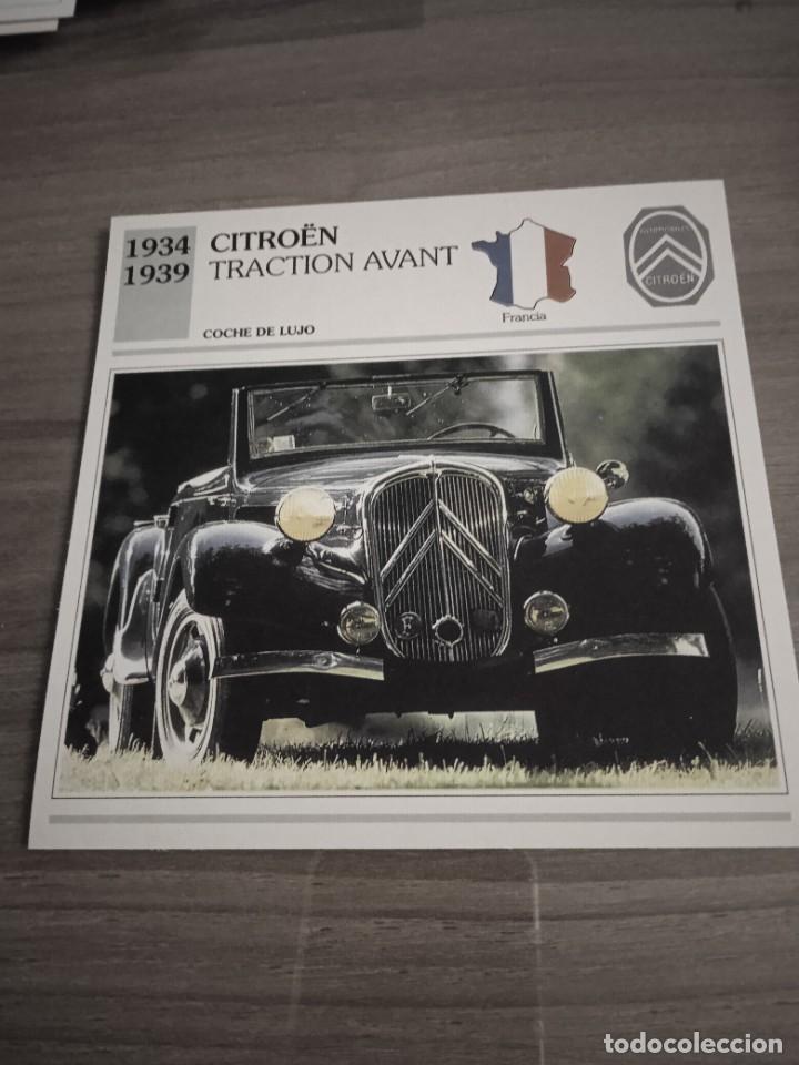 Coleccionismo: Editorial Planeta- DeAgostini.Ficha t&eacute;cnica 14x14 cms.Datos al dorso. Citroen Traction Avant