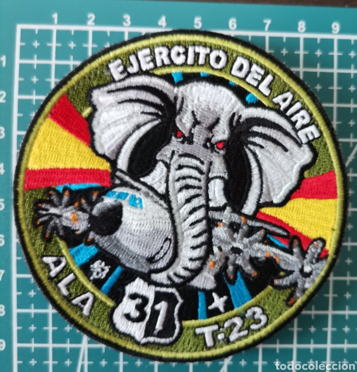 Coleccionismo: Parche bordado ALA 31 ZARAGOZA T-23 EJ&Eacute;RCITO DEL &Aacute;IRE DE ESPA&Ntilde;A