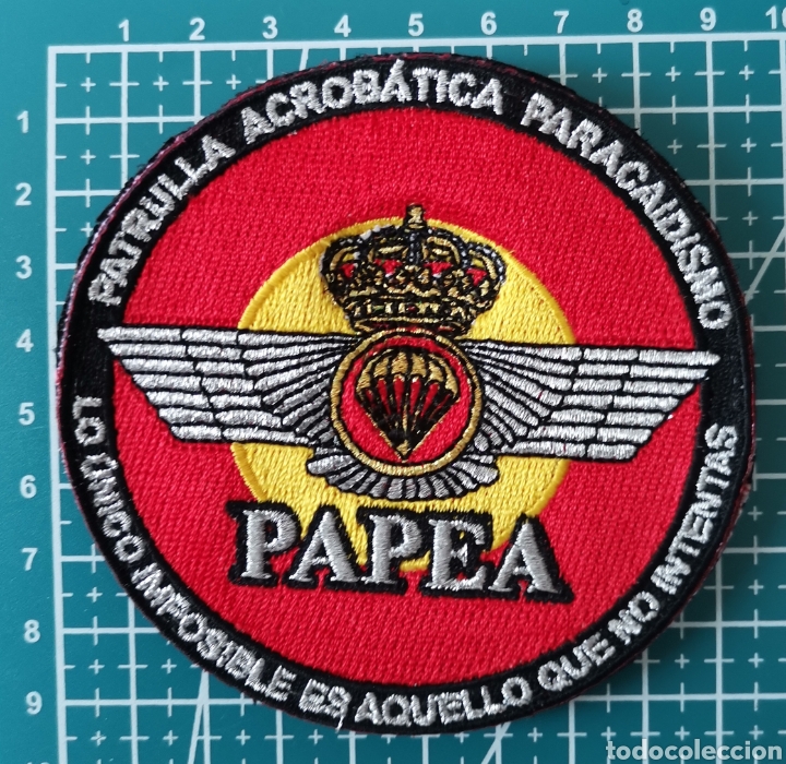 Coleccionismo: Parche bordado PAPEA PATRULLA ACROB&Aacute;TICA PARACAIDISMO EJ&Eacute;RCITO DEL &Aacute;IRE ESPA&Ntilde;A