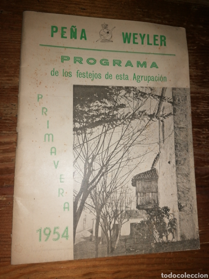 Coleccionismo: Antiguo programa PE&Ntilde;A WEYLER - Tenerife 1954 - Foto 1