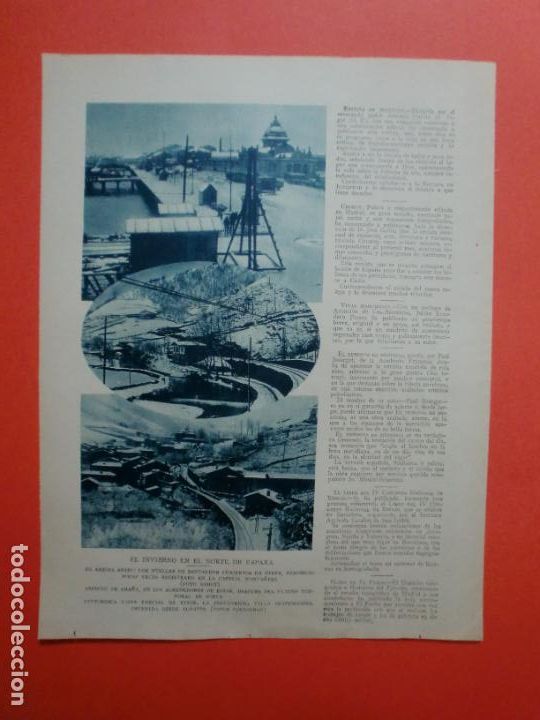 Sammelleidenschaft Papier: GRANDES NEVADAS EN LOS MUELLES DE SANTANDER AM&Ntilde;A Y EIBAR - 21/2/1930