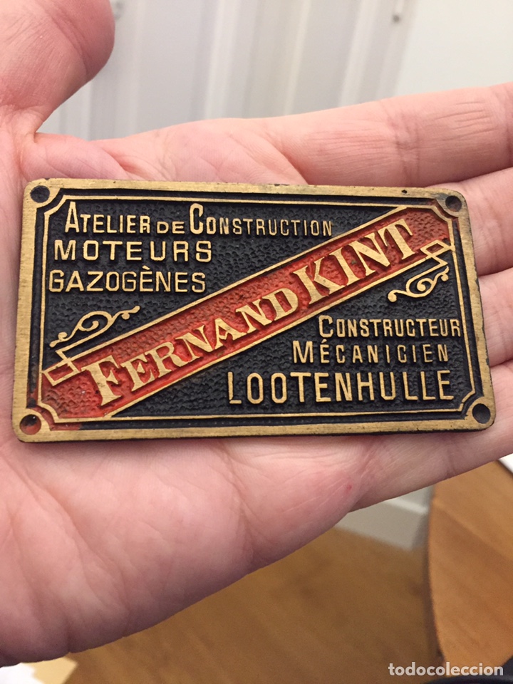 Collezionismo: Placa autom&oacute;vil de motores a carb&oacute;n gazog&egrave;nes