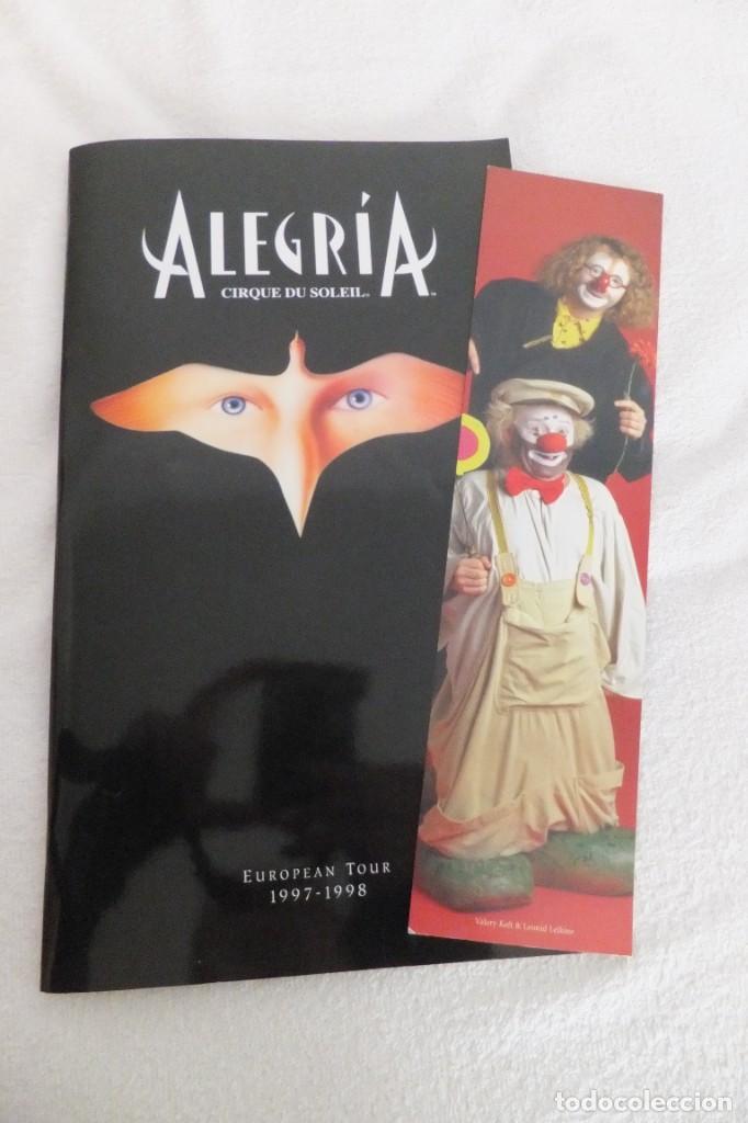 Coleccionismo: CIRQUE DU SOLEIL - ALEGRIA - Foto 1