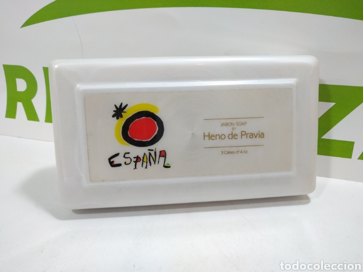 Coleccionismo: Jab&oacute;n Heno de Pravia. Logo Joan Mir&oacute;.