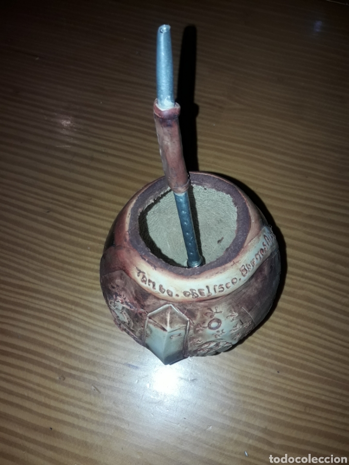 Collezionismo: Calabaza mate Argentina Tango Obelisco Buenos Aires