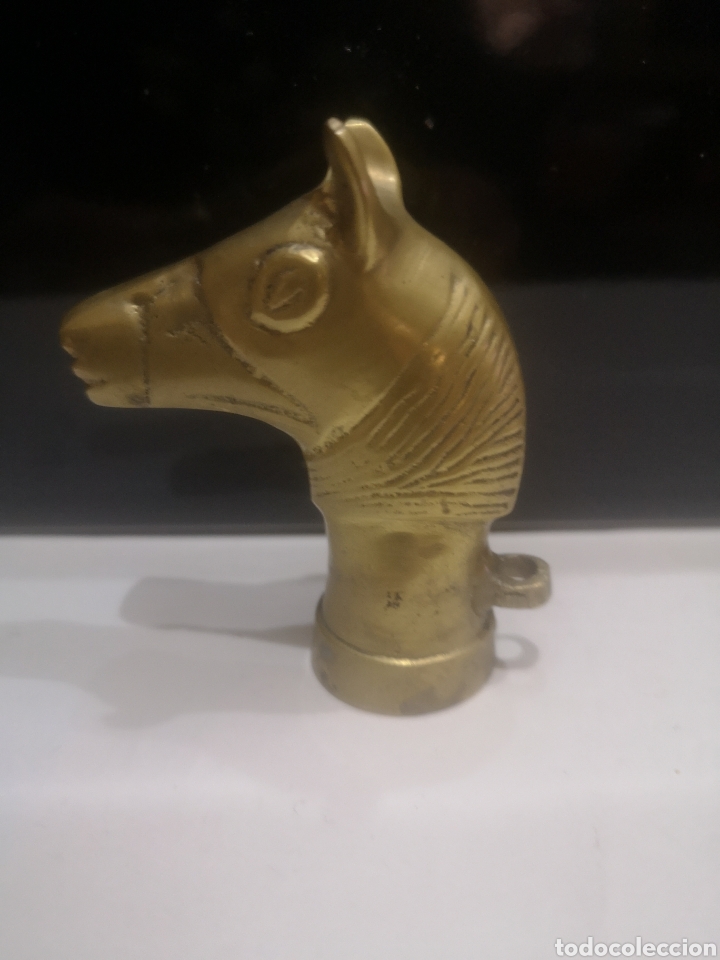 Sammeln: Antigua cabeza de caballo - en bronce - CALZADOR - BASTON