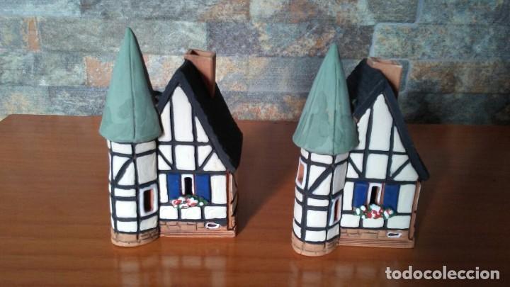 Coleccionismo: 7 CASITAS DE ARCILLA ESMALTADAS MIDEN&Eacute; - Foto 11