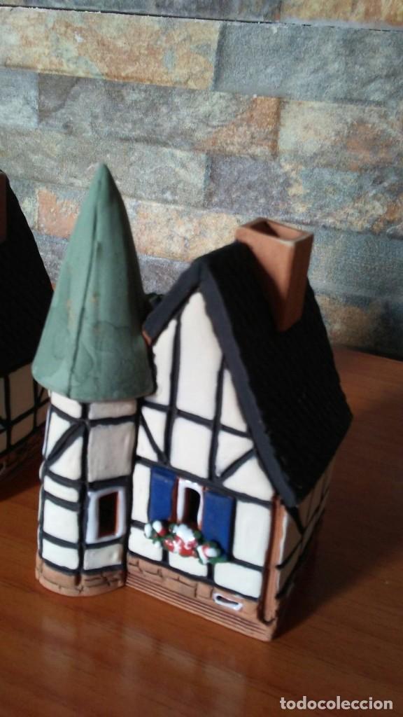 Coleccionismo: 7 CASITAS DE ARCILLA ESMALTADAS MIDEN&Eacute; - Foto 12