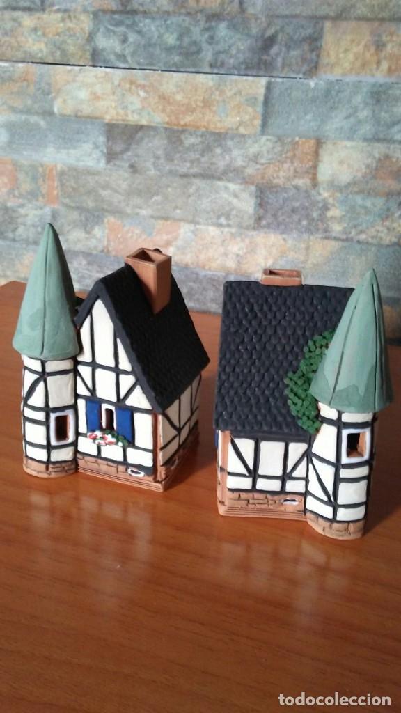 Coleccionismo: 7 CASITAS DE ARCILLA ESMALTADAS MIDEN&Eacute; - Foto 14