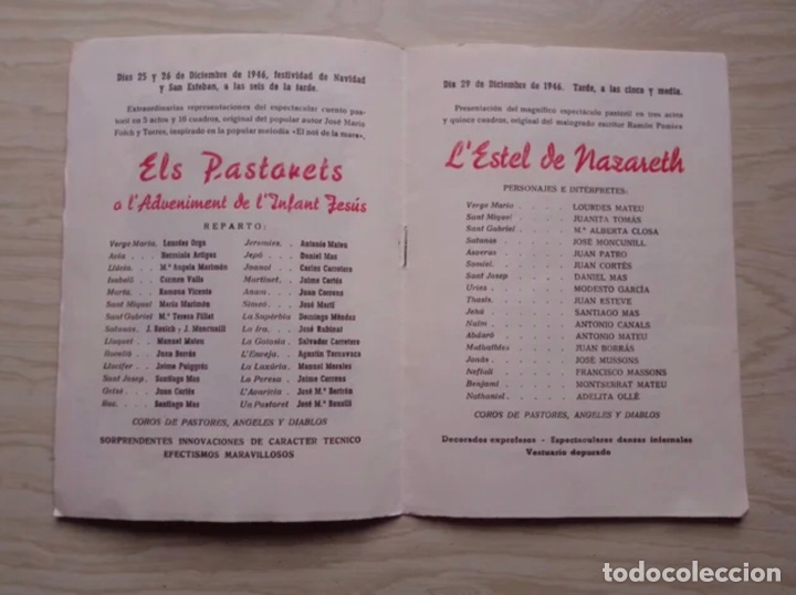 Coleccionismo: PROGRAMA NAVIDAD CENTRO CAT&Oacute;LICO IGUALADA. A&ntilde;o 1946 - Foto 3