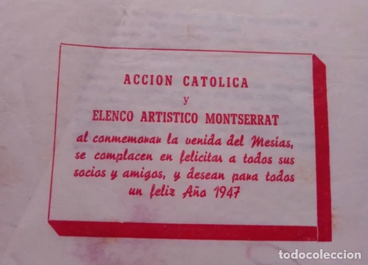 Coleccionismo: PROGRAMA NAVIDAD CENTRO CAT&Oacute;LICO IGUALADA. A&ntilde;o 1946 - Foto 7