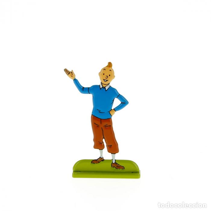 Coleccionismo: FIGURA DE TINTIN EN METAL - RELIEF - LES ARCHIVES - MOULINSART - NUEVA EN CAJA