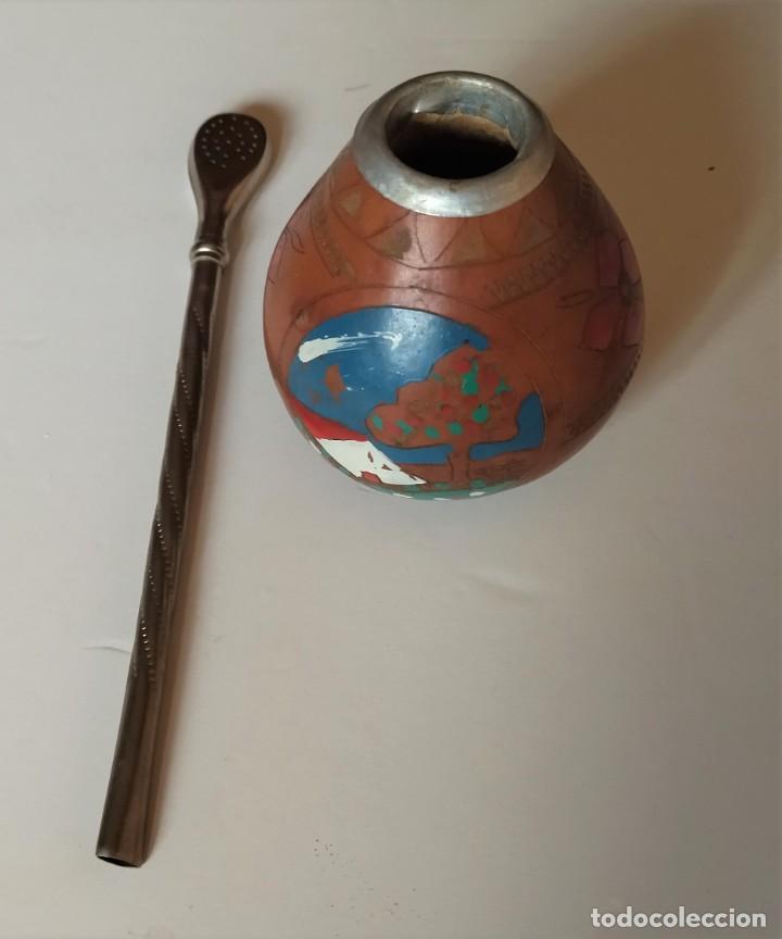 Coleccionismo: MATE CON BOMBILLA. ARGENTINA - Foto 1