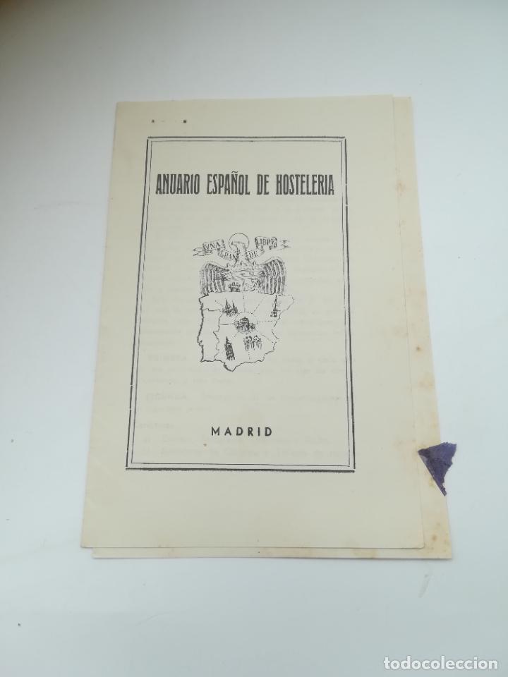 Collezionismo: ANUARIO ESPA&Ntilde;OL DE HOSTELER&Iacute;A. MADRID. 1950. CON TARIFA DE PUBLICIDAD COMERCIAL. VER INTERIOR