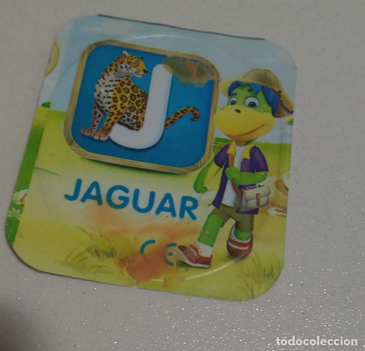 Coleccionismo: TAPA danonino letra j jaguar safari