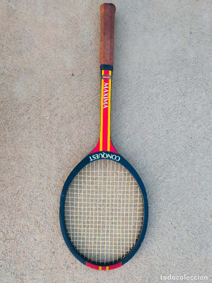 Coleccionismo: Raqueta de tenis antigua madera maxima