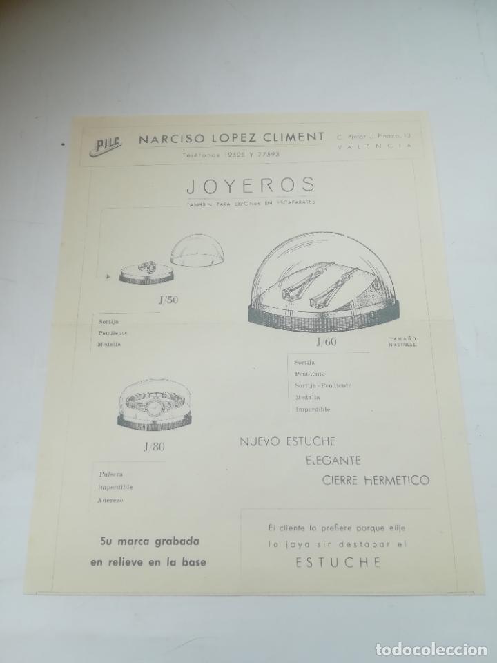 Coleccionismo: PUBLICIDAD. PILC. NARCISO LOPEZ CLIMENT. VALENCIA. JOYEROS. VER
